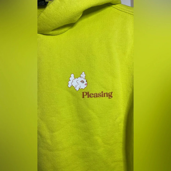 NWOT Harry Styles THE PLEASING x COACHELLA Yellow Green Hoodie Size Small - Picture 5 of 7